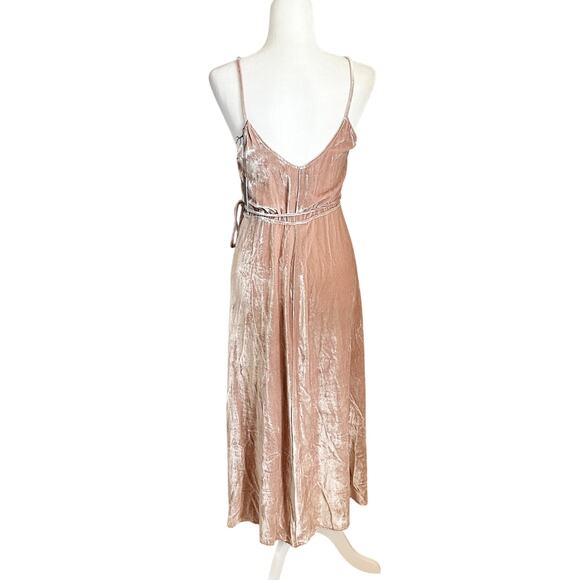 Reformation Anoush Velvet Midi Dress Medium Pink NWT - Picture 9 of 14